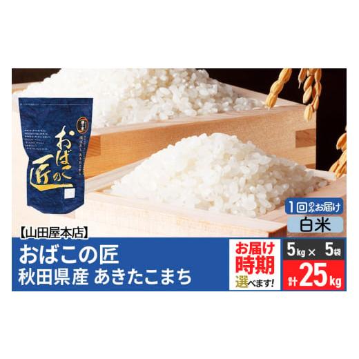 ふるさと納税 秋田県 美郷町 令和5年産 おばこの匠 秋田県産あきたこまち 25kg（5kg×5袋）秋田こまち お米 配送時期選べる