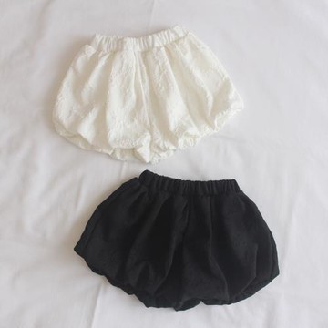 繡花花苞褲南瓜褲短褲女童女寶寶嬰兒洋氣公主范高腰夏季褲子外穿