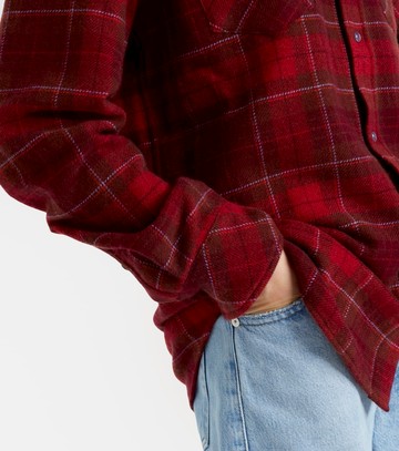 God's True Cashmere Love Tartan cashmere shirt with amethyst