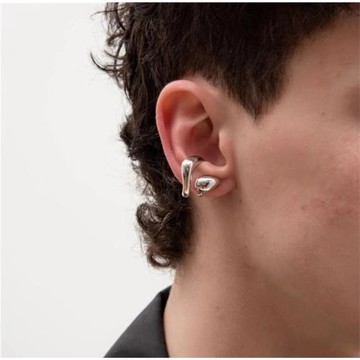 wingrock自主Alan葉子耳夾無耳洞個性耳環時尚男女水滴形耳骨夾潮