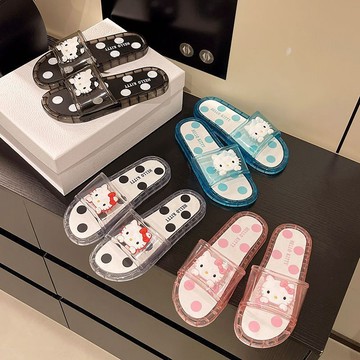 居家拖鞋🎀可外穿 2025新款水晶涼拖鞋女夏季外穿時尚家用網紅宿舍家居室內一字拖女