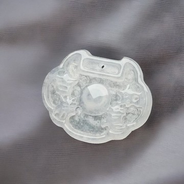冰種翡翠吉祥如意牌 | 天然緬甸玉翡翠A貨 | 送禮