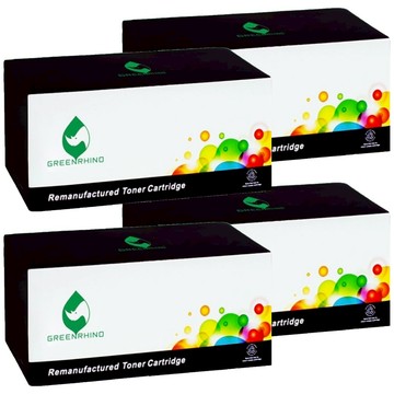 GREENRHINO 綠犀牛 Kyocera TK-5236K/C/M/Y 兼容環保碳粉匣 KYOCERA ECOSYS P5020cdn/P5020cdw適用  1套  黑色 + 紅色 + 黃色 + 藍色