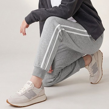 邊條毛圈束口長褲