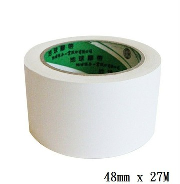 地球 PVC布紋膠帶 冷氣膠帶 免刀膠帶 (48mm x 27M) (白色) (1捲入)【APP滿額下單4%點數(單一帳號最高1500點)】6/30止