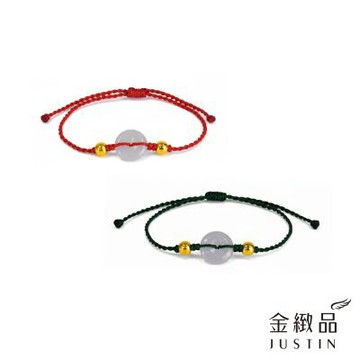 金緻品 黃金蠟繩手鍊 玉映圓滿 0.06錢