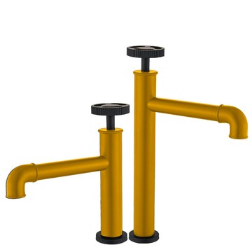 黃銅單冷水龍頭冷熱家用衛生間臺上盆洗臉盆洗手池面盆龍頭黑色{鑫弘-工葉電器}可開發票