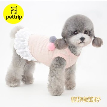 pettrip 後背毛球裙子 春夏款寵物服飾
