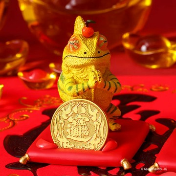 YENDAR研達 朝隈俊男 龍年招財公仔 ~ 變彩黃 【鯊玩具】