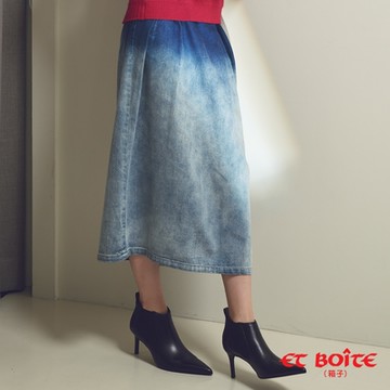 ET BOîTE 箱子 BLUE WAY –高腰花苞漸層丹寧長裙