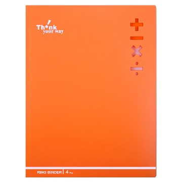 DaTaBanK 三田文具 A4 加減乘除 小4孔資料夾 型號 639-27A 尺寸 31*25.5*2.5 cm  橘色  1組