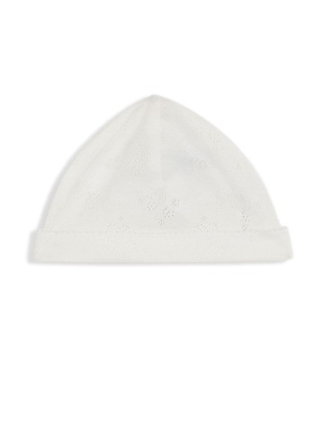 Tartine Et Chocolat - pointelle-knit cotton beanie - kids - Cotton - 48 cm - White