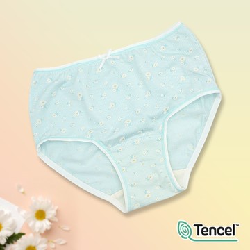 女童QQ天絲洞洞緹花小雛菊三角褲-玻璃藍110~150