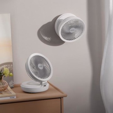 edon愛登可掛墻風扇usb充電便攜懸浮折疊迷你辦公室家用車載電扇