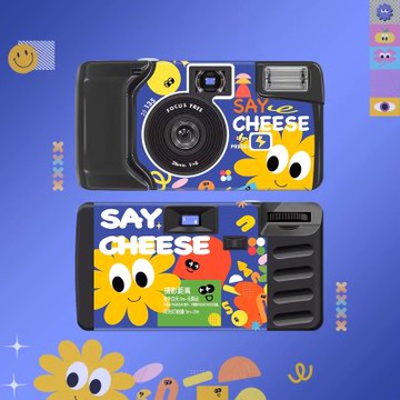 【LFANI 樂斐】SAY CHEESE笑笑笑 翻玩系列彩色27張一次性閃光即可拍相機