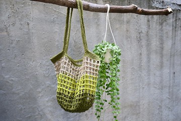 手工編織袋-野餐/購物/網袋/便當袋