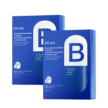 DR.WU 維他命B保濕舒緩膠囊面膜4入(2入組)-共2入
