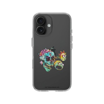 iPhone 16 Clear Case（相機按鈕） 透明 - 瑞克和莫蒂 Rick and Morty - 骷顱頭攻擊