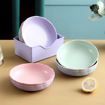 式吐骨頭盤碟家用餐桌盛垃圾碟塑料圓形骨碟KTV小吃盤創意可愛