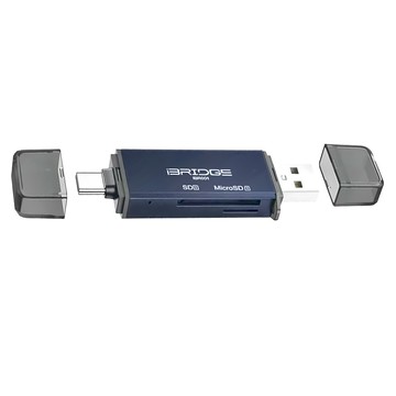 iBRIDGE 多功能OTG讀卡機 USB3.0高速傳輸 支援TF/SD雙卡槽和Type-C設備  1個