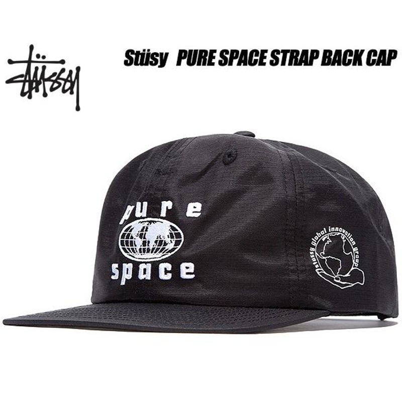 ステューシー キャップ STUSSY PURE SPACE STRAP BACK CAP black 6