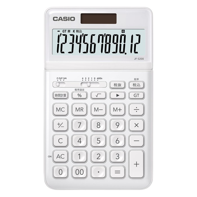 CASIO＞カシオ ジャストサイズ電卓12桁 JF-S200-WE-N 通販 LINEポイント最大GET | LINEショッピング