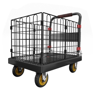 貨物手推車 【喜多多】推車 搬運車 拉貨車 手推車 平板車 手拉車 超大載重購物車（250kg承重 可折疊設計）