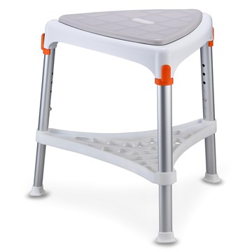 義大利三角穩固洗澡椅 附置物架 D096  1個  灰色