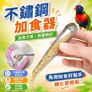 ⚡臺灣直出⚡優選⭐鳥用加食器餵食器鳥食鏟不鏽鋼鸚鵡八哥加食勺加食鏟鳥類用具用品