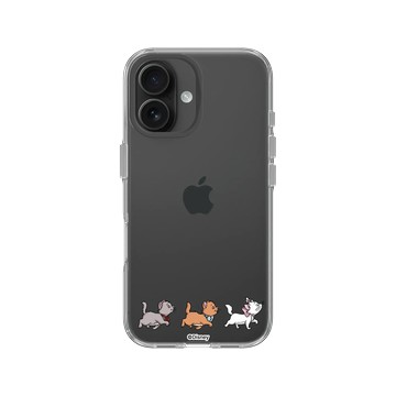 iPhone 16 Clear 透明 - 迪士尼-經典系列 Disney Classics - 貓兒歷險記 - 瑪麗、杜洛斯和柏里歐