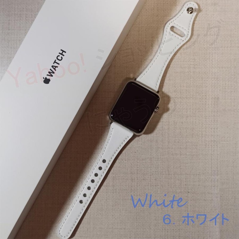 Apple Watch 42 44 45mm レザーバンド ホワイト - 通販 - nickhealey.co.uk