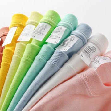 夏季糖果色系 青春流行淺色系 薄款純棉純色圓領短袖T恤衫情侶款