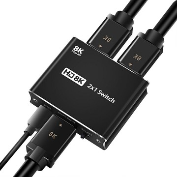 【易控王】8K HDMI 2x1 二進一出切換器 8K60Hz 4K120Hz (40-212-01)