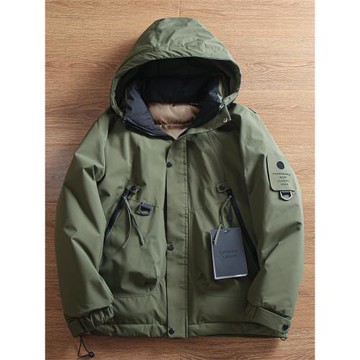 戶外機能 熱反射內里 冬季男士加棉加厚防風防水保暖連帽棉服棉衣