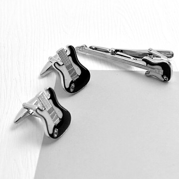 袖扣領帶夾 吉他樂器禮盒組【NCD44】