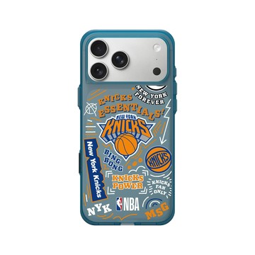 iPhone 17 Pro Max Clear (相機按鈕) 夜幕藍 - NBA - 塗鴉系列-紐約尼克 New York Knicks - Graffiti