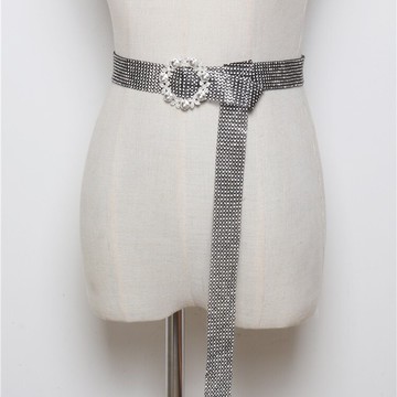 現貨+預購 腰帶塑膠腰封皮帶寬版腰帶女牛仔褲腰帶休閒褲長褲-PVC鑲嵌水鑽扣頭女配件3色73vh43【獨家進口】【米蘭精品】