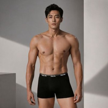 【TELITA】型男彈性素色平口褲-黑色