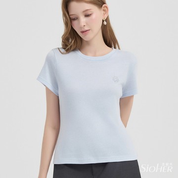 SiOHER D.韓國女神百搭絲感空調上衣  M-3XL  淺藍｜SiOHER熹歐禾