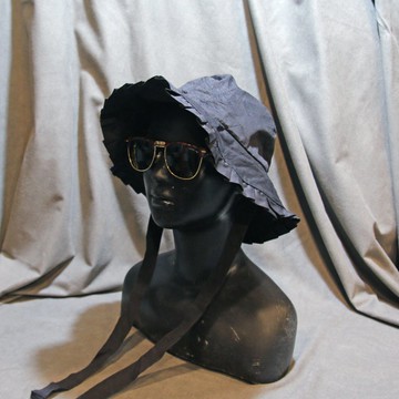 Back to Green::夏季帽款 荷葉邊 綁帶 h-05//vintage hat