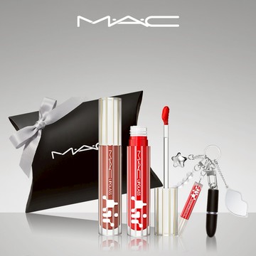 【MAC】1+1 鑰匙圈唇露組✨Y2K辣妹星星吊飾唇露組 超透亮冰晶潤唇露/ 超透亮保濕豐唇露 | 唇蜜 潤唇膏 唇露 護唇膏 唇膏 生日禮物 牡羊座禮物