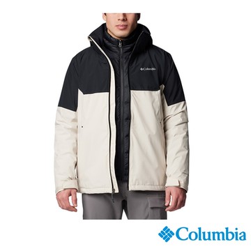 Columbia哥倫比亞 男款-Omni Tech防水極暖兩件式羽絨外套-卡其 UWE66710KI/IF