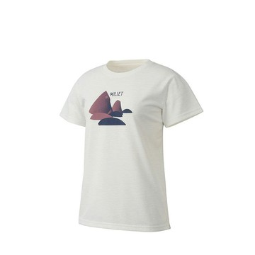 法國【MILLET】SHADING MOUNT 女 短袖排汗衣 白MIV019546584