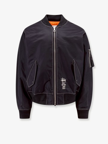 Padded nylon jacket with frontal logo embroidery - STUSSY - gender_Man