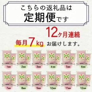 ふるさと納税 SP0003　無洗米 つや姫　7kg×12回(計84kg) TO 山形県酒田市