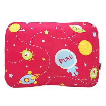 PUKU 藍色企鵝 Air護頭型3D嬰兒枕 亮眼星球圖案 凹槽設計 可水洗快乾  多色  32 x 24 x 3cm