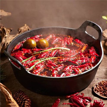 山緩緩同款火鍋生鐵鍋貴州酸湯鍋云南菌菇山野風火鍋鴛鴦復古鑄鐵