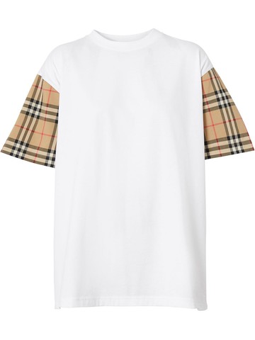 T-shirt oversize vintage check-S
