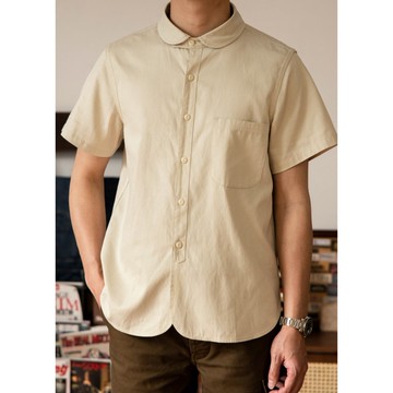 俱樂部領改良工裝襯衫 青果領 棉 天絲 50S club collar shirts