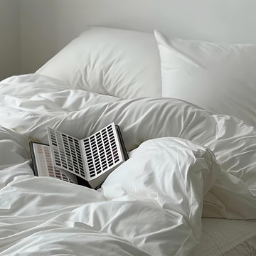 夢之語 柔舒棉被套  6x7尺  純色淨白